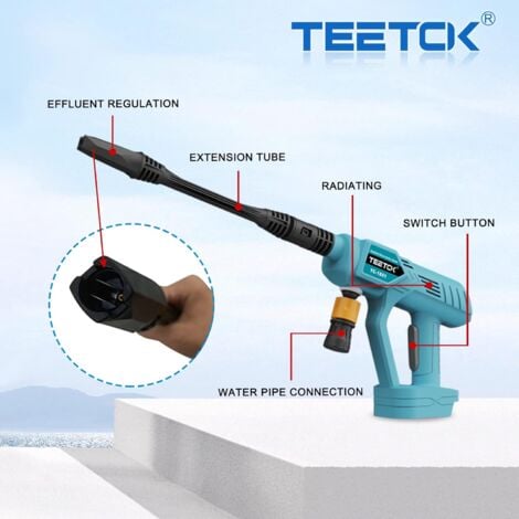 Electric pressure washers, Cordless Car Pressure Washer, Cordless Water Wash Gun + 2 Batteries 3.0A + Charger, Compatible with Makita 18V Battery