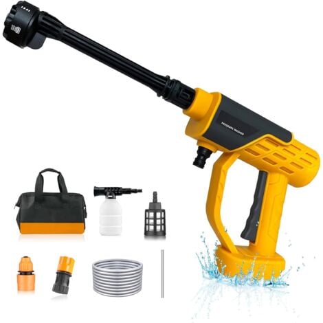 Cordless Pressure Washer 18v Jet Wash 6 In 1 Nozzle Foam Pot 16ft Hose For Patio Cleaning Car Washing Portable Power Washer No Battery Compatible With Makita Battery