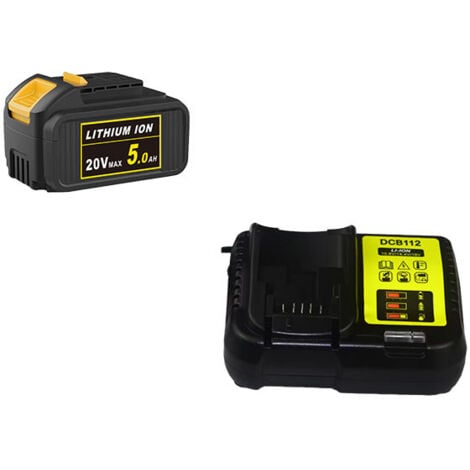 Replacement Battery 5.0Ah DCB184 N394624 DCB184-XJ DCB182 Lithim XR Li-ion,Compatible with Dewalt Tool and Charger