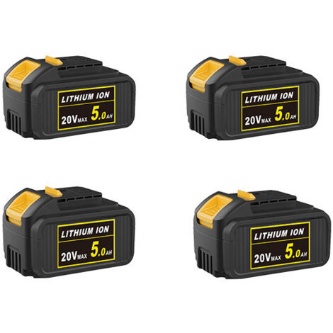 4Pack 5.0Ah Battery Replacement for 18V DCB184 XR Battery Replace 18V XR Cordless Tools Lithium-ion Battery DCB180 DCB181 DCB182 DCB183 DCB18，Compatible with Dewalt Tool and Charger (1/5)
