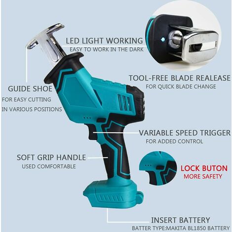 Brushless Cordless Reciprocating Saw Saber Tool 18V LXT Li ion