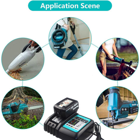 Batteria Makita 18V 5.5Ah Doppia Con Indicatore - Sostituzione Per BL1850, BL1860B - Foto 4