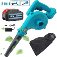 Cordless leaf blowers and vacuums,Garden Air Blowers 2In1 for Snow/Patio/Garden/Garage Cleaning +1 3000mAh Battery + Charger , Compatible with MaKita 18V Battery
