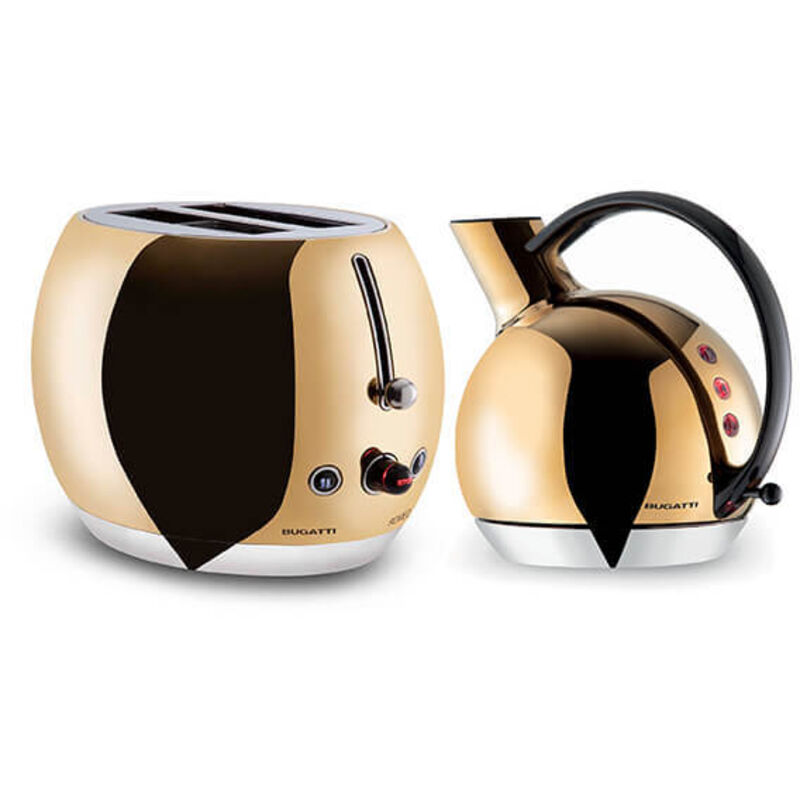 Bugatti Giulietta Kettle and Romeo Toaster Set Gold
