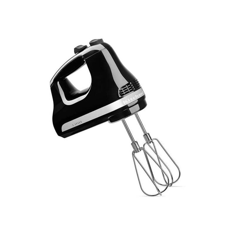 VonShef Hand Mixer Electric Whisk – Food Mixer for Baking with 5 Speeds,  300W, 2 Stainless Steel Beaters, 2 Dough Hooks & Balloon Whisk, Easy Clean,  Turbo Boost, Eject Button, Compact – Cream