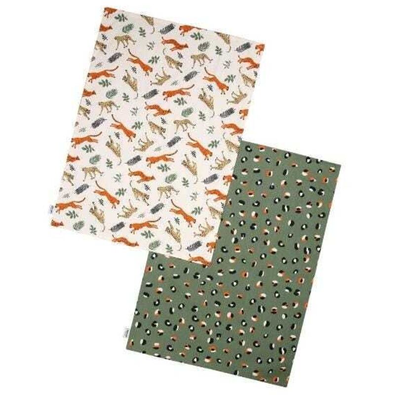 Flamingo Set Of 2 Tea Towels : Dexam - At The Heart Of Your