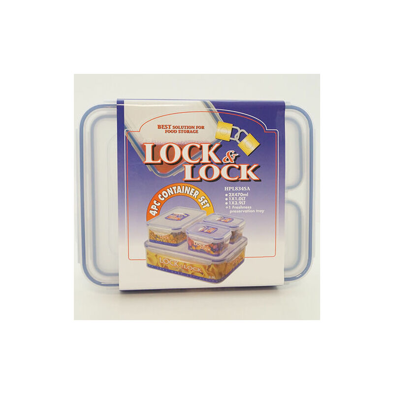 Lock & and Lock 3.9L 3.9 Litre Air Tight Clip Bread Storage Box Bin  Container