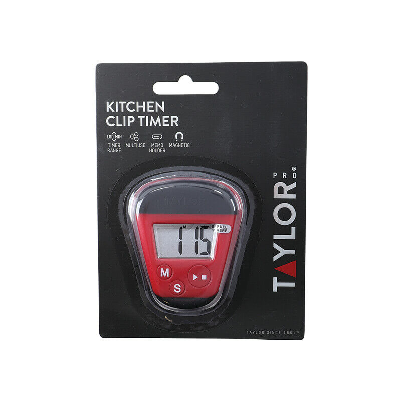 TAYLOR PRO Magnetic Clip Digital Kitchen Timer. up to 100 