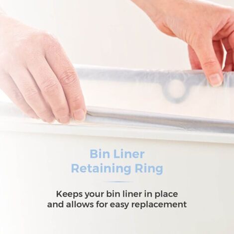 Tower 50L Sensor Bin - White