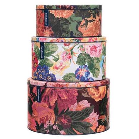 Sanderson Very Rose & Peony Set of 3 Round Cake Tins