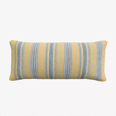 Sanderson Enys Garden Indigo & Ochre 70X30cm Cushion (1/4)