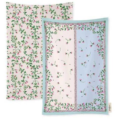 Cath Kidston Twin Flowers Set of 2 Tea Towels (1/2)