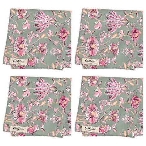Cath Kidston Friendship Gardens Sage Set of 4 Napkins