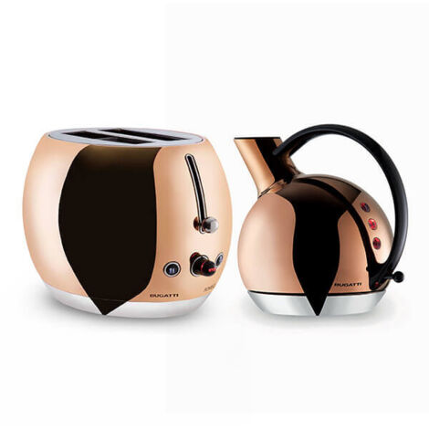 Bugatti Giulietta Kettle and Romeo Toaster Set Rose Gold