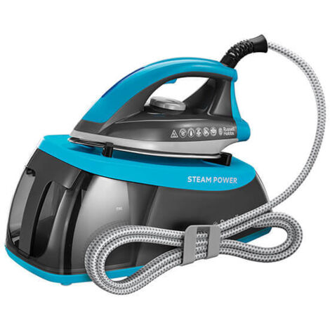 Russell Hobbs Linencare Steam Power Aqua Steam Generator Iron Black And Blue