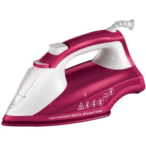 Russell Hobbs Linencare Light And Easy Iron White And Berry
