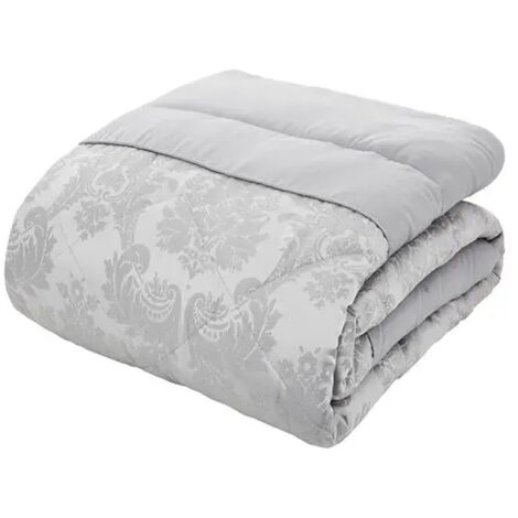 Catherine Lansfield Damask Jacquard Bedspread Silver, 240x260cm