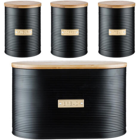 Typhoon Otto Black 4 Piece Kitchen Storage Set (1/5)