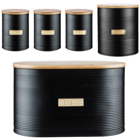 Typhoon Otto Black 5 Piece Kitchen Storage Set (1/5)