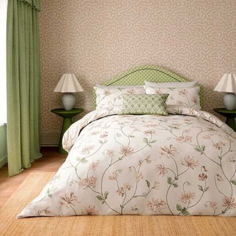 Sanderson Options Honeysuckle & Sweetpea Cover Set King Size Rose