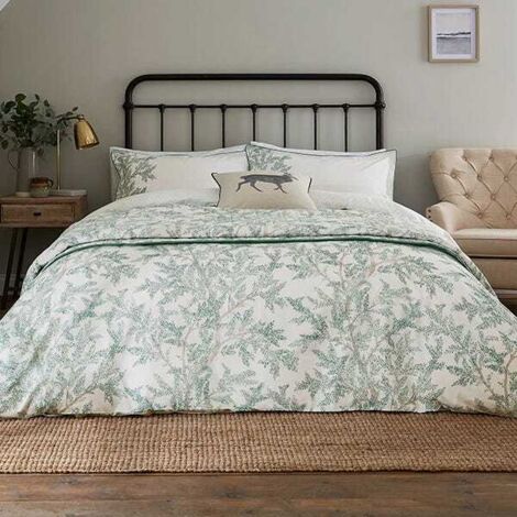 Sanderson Options Farthing Wood Cover Set Double Green