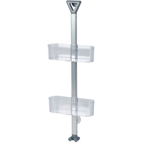 Showerdrape Elements Clear 2-Tier Basket Hanging Shower Caddy (1/4)