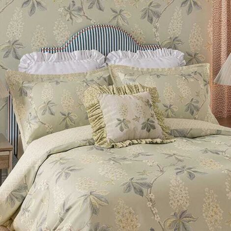 Sanderson Chestnut Tree Duvet Cover Double Grey Blue & Sage