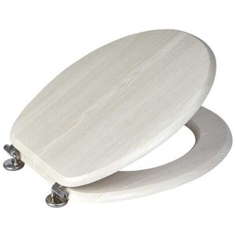 Showerdrape Oxford White Oak Toilet Seat (1/3)