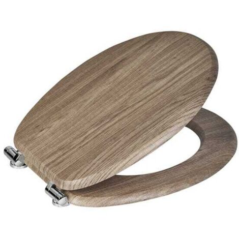 Showerdrape Norfolk Soft-Close Rust Oak Toilet Seat (1/4)