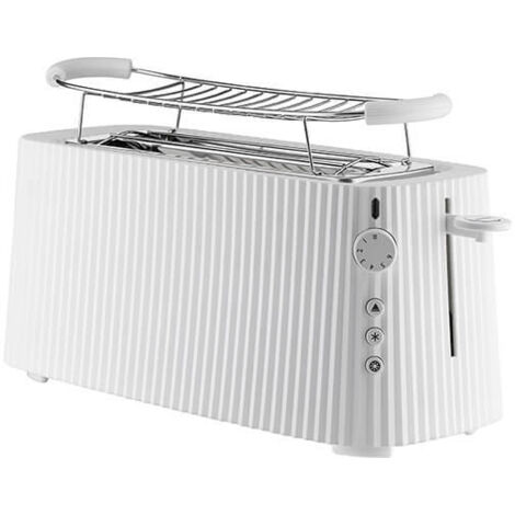 Alessi Plisse 2 Long Compartment Toaster White (1/2)