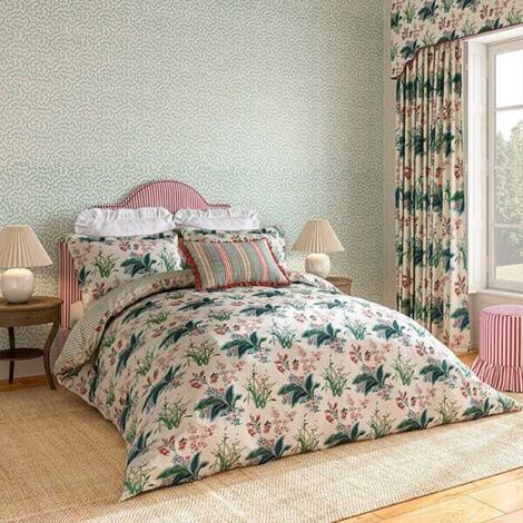Sanderson Enys Garden Duvet Cover Double Blush & Jade
