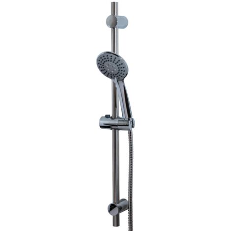 Showerdrape Spectra Chrome 3-Spray Pattern Shower Riser Rail Kit (1/4)