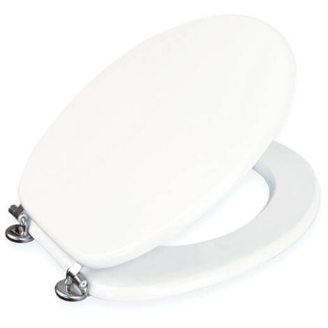 Showerdrape Oxford White/Chrome Toilet Seat (1/5)