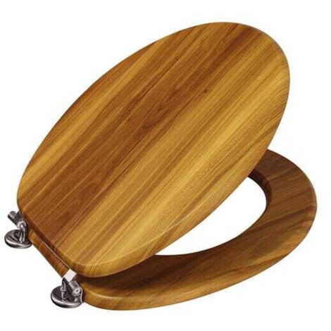 Showerdrape Oxford Antique Pine Toilet Seat (1/4)