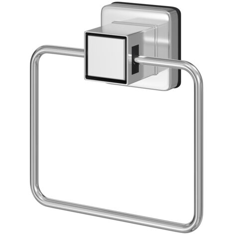 Showerdrape Pushloc Stainless Steel Suction Wall Mounted Towel Ring (1/5)