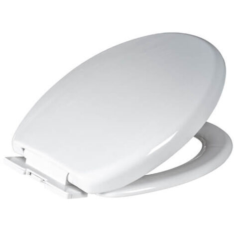 Showerdrape Seville White Wrap Over Plastic Soft-Close Toilet Seat