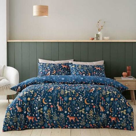 Catherine Lansfield Enchanted Twilight Double Duvet Set Navy