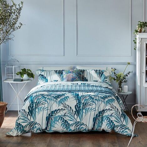 Sanderson Palmhouse Duvet Cover Set Super King Size Eucalyptus
