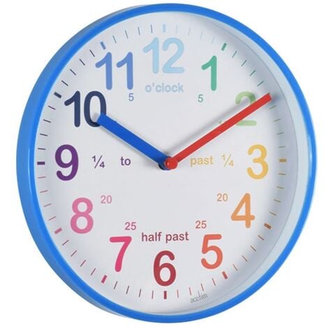 Acctim Wickford Kids Wall Clock Blue