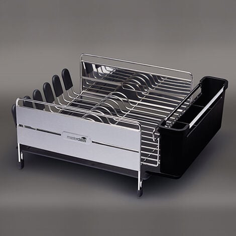 Rustproof Dish Rack Compatible With Dishes, Dish Rack, Dishwasher Stand  Compatible With Plates, Dishes, Cutlery With Drip Tray, Stainless Steel,  44.4