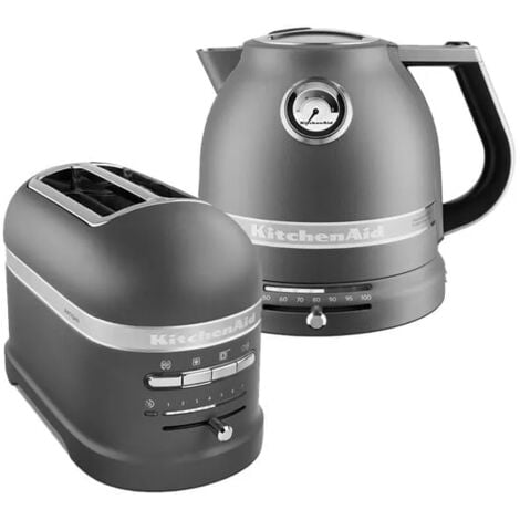 Kitchenaid Artisan Matt Imperial Grey 2 Slot Toaster And Kettle Set