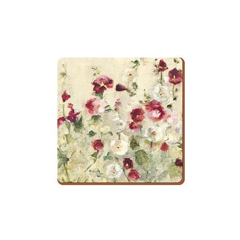 CREATIVE TOPS Platzdeckchen & Untersetzer Set 'Wild Field Poppies' – Mit Korkrückseite