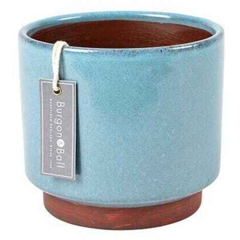 Burgon & Ball Malibu Blue Large Glazed Pot (1/2)