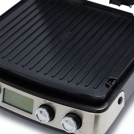 GreenPan Non-Stick 3-in-1 Contact Grill & Indoor BBQ Stainless Steel