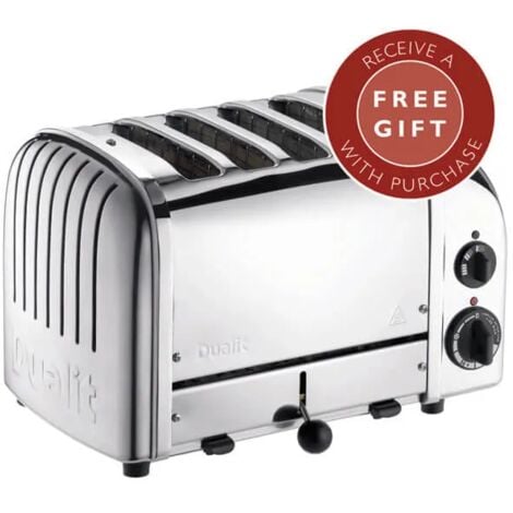 Dualit Classic Vario AWS Polished 4 Slot Toaster With FREE Gift