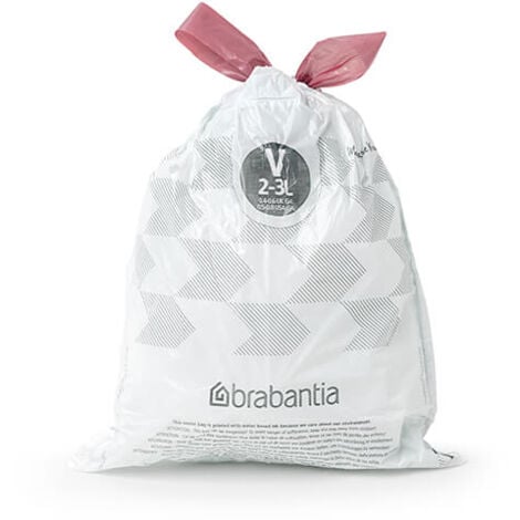 Brabantia PerfectFit Trash Bags with Drawstring Handles, Code M