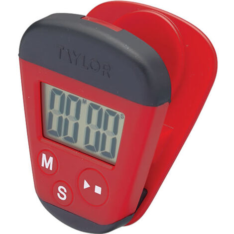 Taylor Splash 'N Drop Digital Timer, Black/White