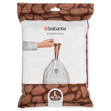 Brabantia PerfectFit Bags L 40-45 litre Dispenser Pack of 40 bags