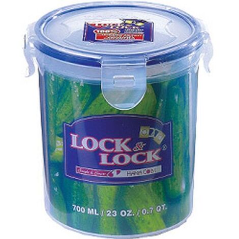 LocknLock 700ml round storage container – 100% airtight silicone seal – BPA-free plastic – Microwave and dishwasher safe – Lock & Lock (1/2)