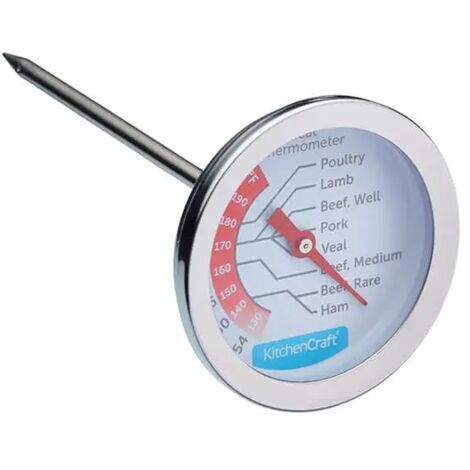 KitchenCraft Stainless Steel 5cm Meat Thermometer